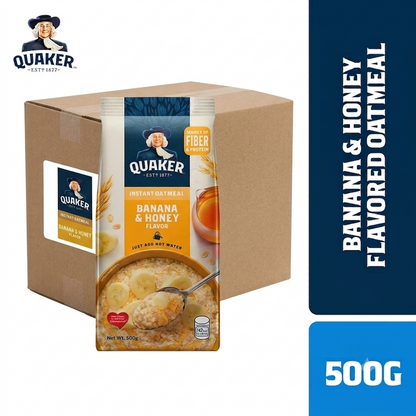 1 CASE - QUAKER Banana & Honey Flavored Oats (500g x 24)