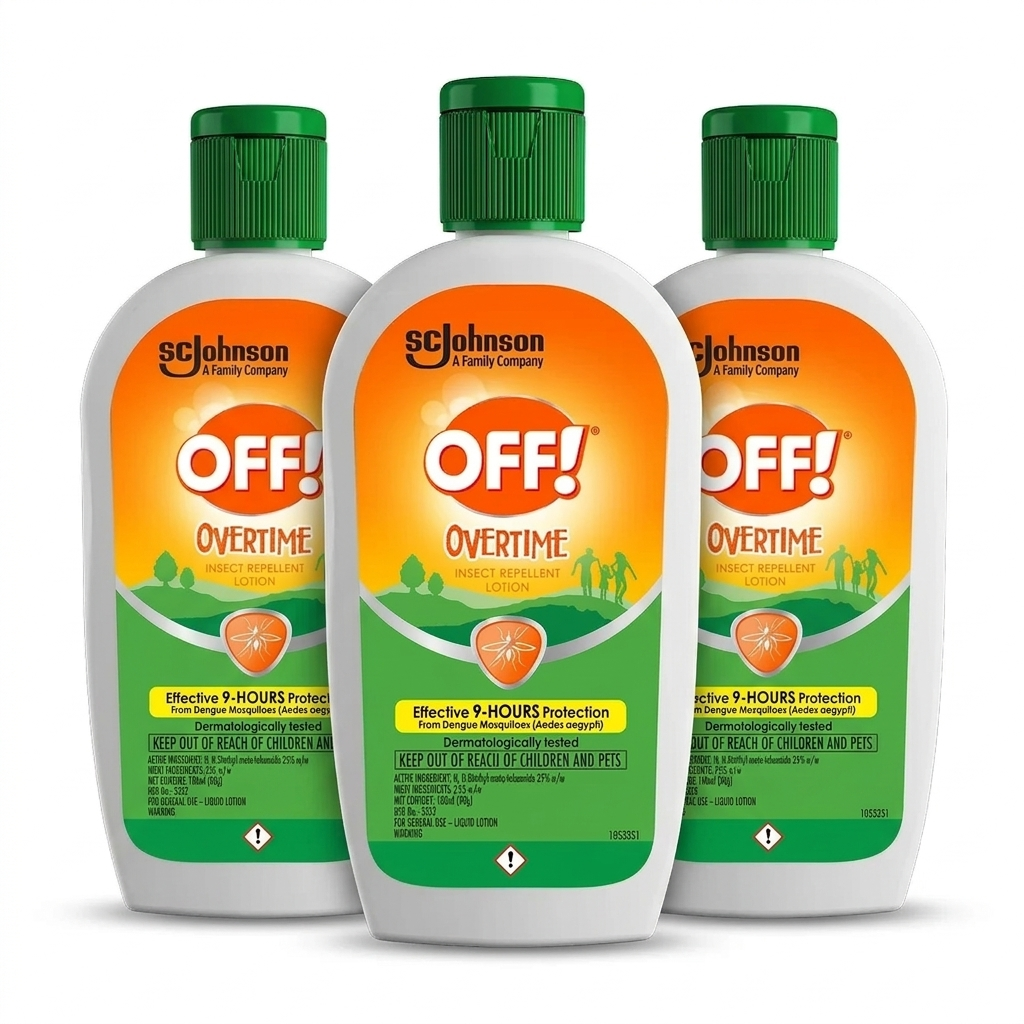 OFF! Mosquito Repellent Lotion - Overtime 100ml (Pack of 3)