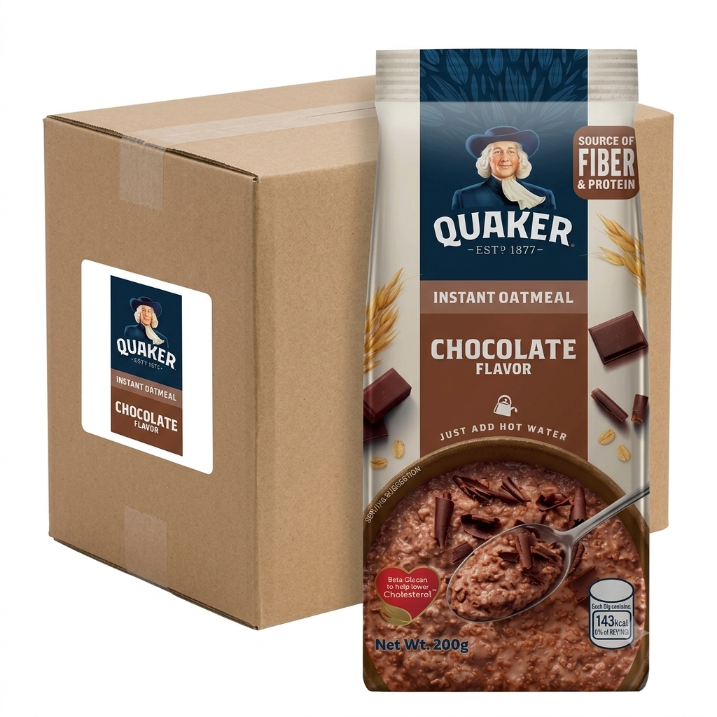 1 CASE - QUAKER Instant Oatmeal Chocolate Flavor (200g x 18)