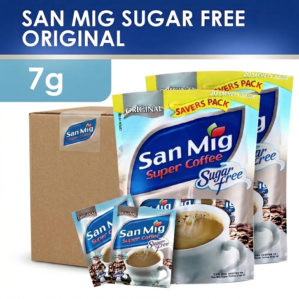 1 CASE - SAN MIG Super Coffee Original SF (7g x 20sachet) - 20 Packs