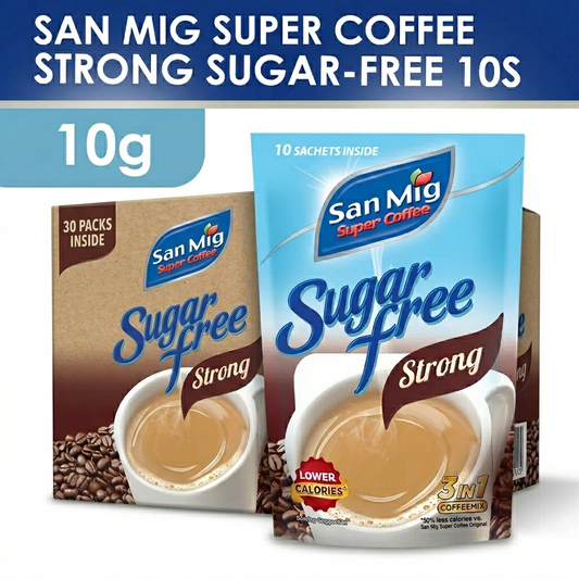 1 CASE - SAN MIG Super Coffee Strong Sugar-Free (SUP) (10g x 10sachet) - 30 packs