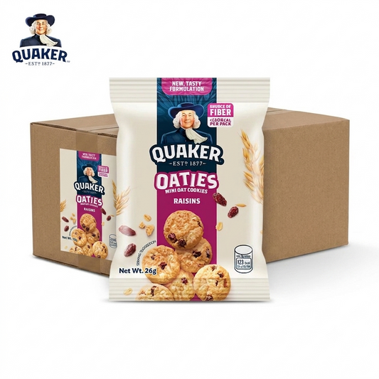 1 CASE - Quaker Oaties Mini Oats Cookie Raisins 28g x 40