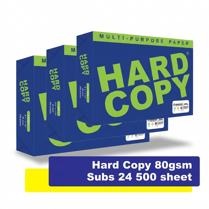 1 BOX - Hard Copy Multi-purpose Paper SUB 24 80gsm - 5 REAMS