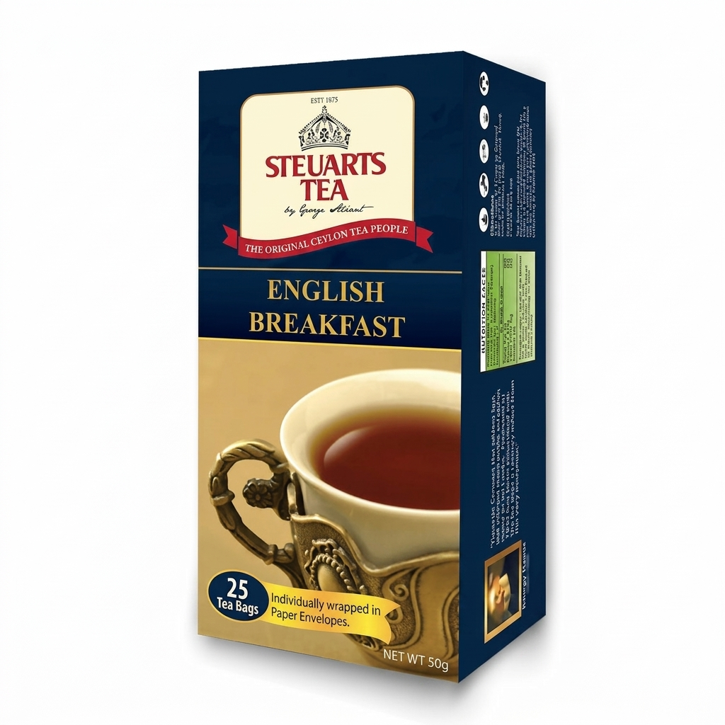 STEUARTS - Ceylon English Breakfast 25 Tea Bags