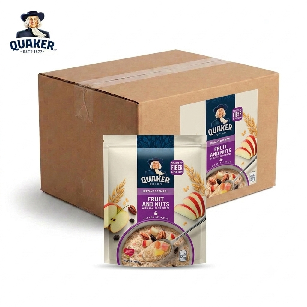 1 CASE - QUAKER Instant Oatmeal Fruit and Nuts (350g x 12)