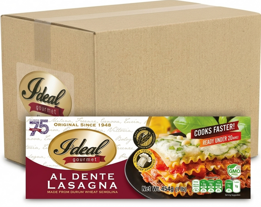 1 CASE - Ideal gourmet Pasta - AL DENTE LASAGNA 454g (12pcs)