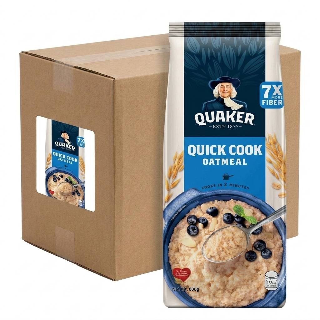 1 CASE - QUAKER Quick Cook Oatmeal (800g x 12)