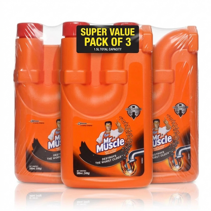 Mr. Muscle Drain Declogger 500ml - (Pack of 3)