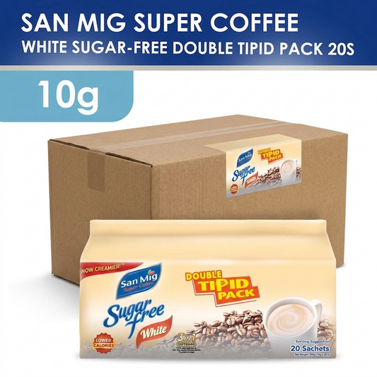 1 CASE - SAN MIG Super Coffee White SF Tipid pack (10g x 20sachet) - 15 packs
