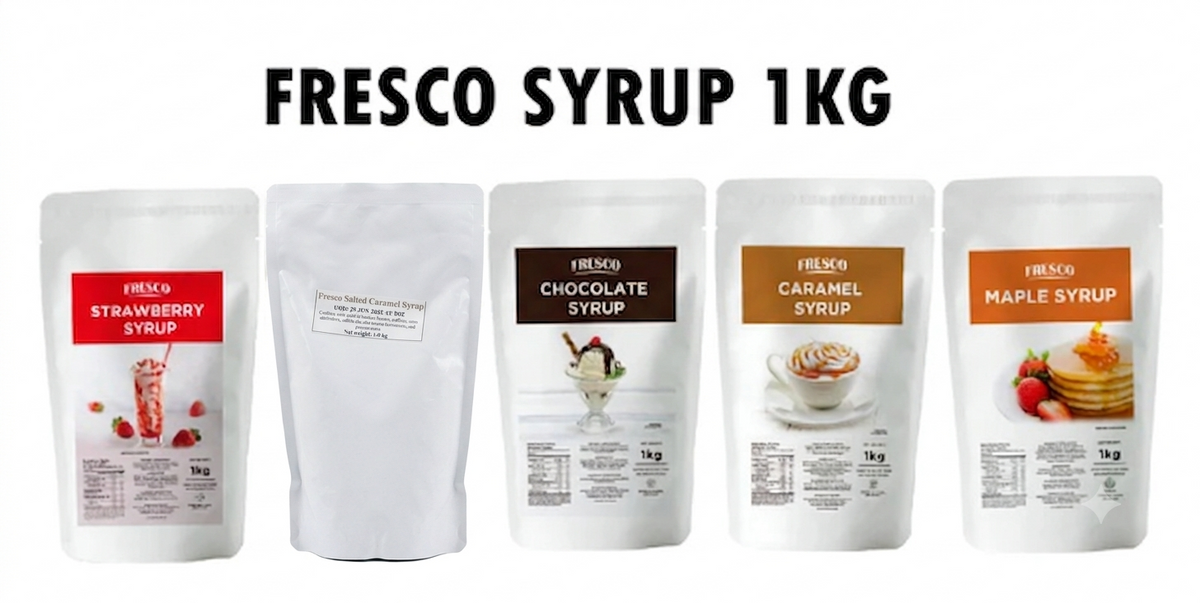 BUNDLE OF 2 - Fresco Maple, Chocolate, Caramel, Strawberry and Salted Caramel Syrup