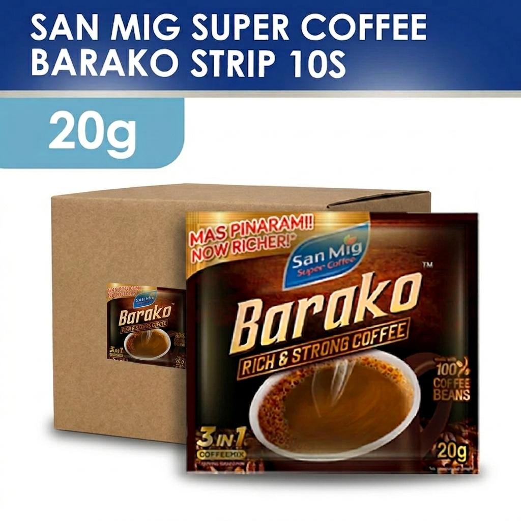 1 CASE - SAN MIG Super Coffee Barako Strip (20g x 10sachet) - 24 packs