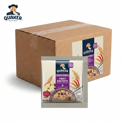 1 CASE - QUAKER Instant Oatmeal Fruit and Nuts (5 x 35g) - 24 Packs