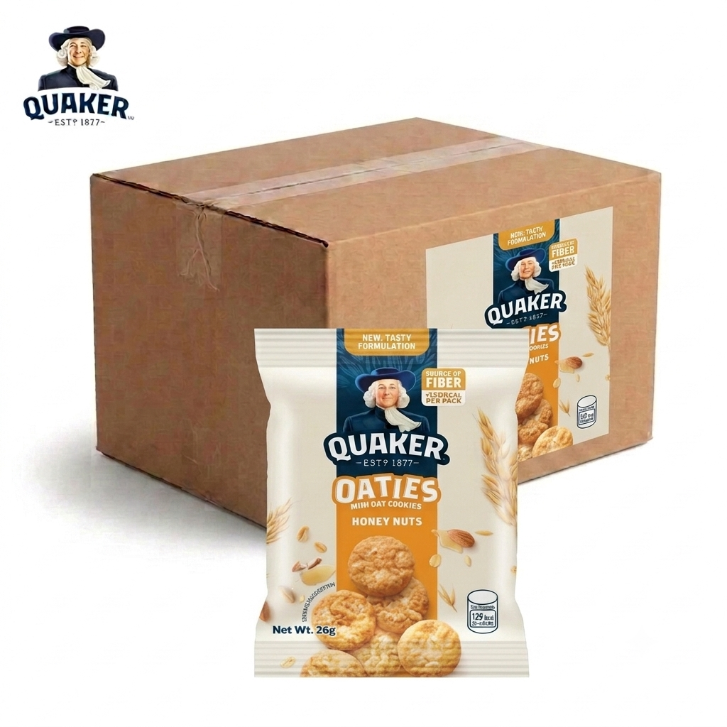1 CASE - QUAKER Oaties Mini Oats Cookie Honey Nuts (26g x 40)