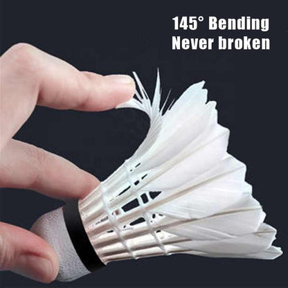 ALP SPORT SY808 - ALP 808 12pcs/Tube Shuttlecocks White Goose Feather 76-77