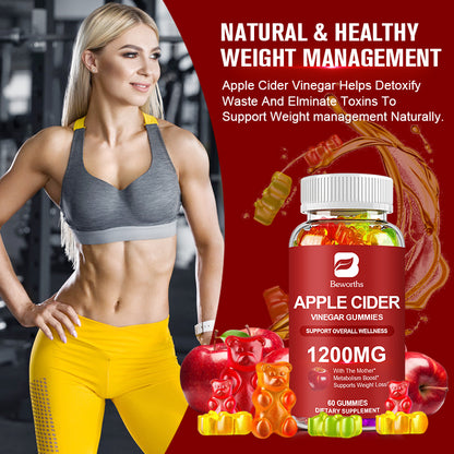Beworths APPLE CIDER VINEGAR GUMMIES 1200mg - 30 pcs