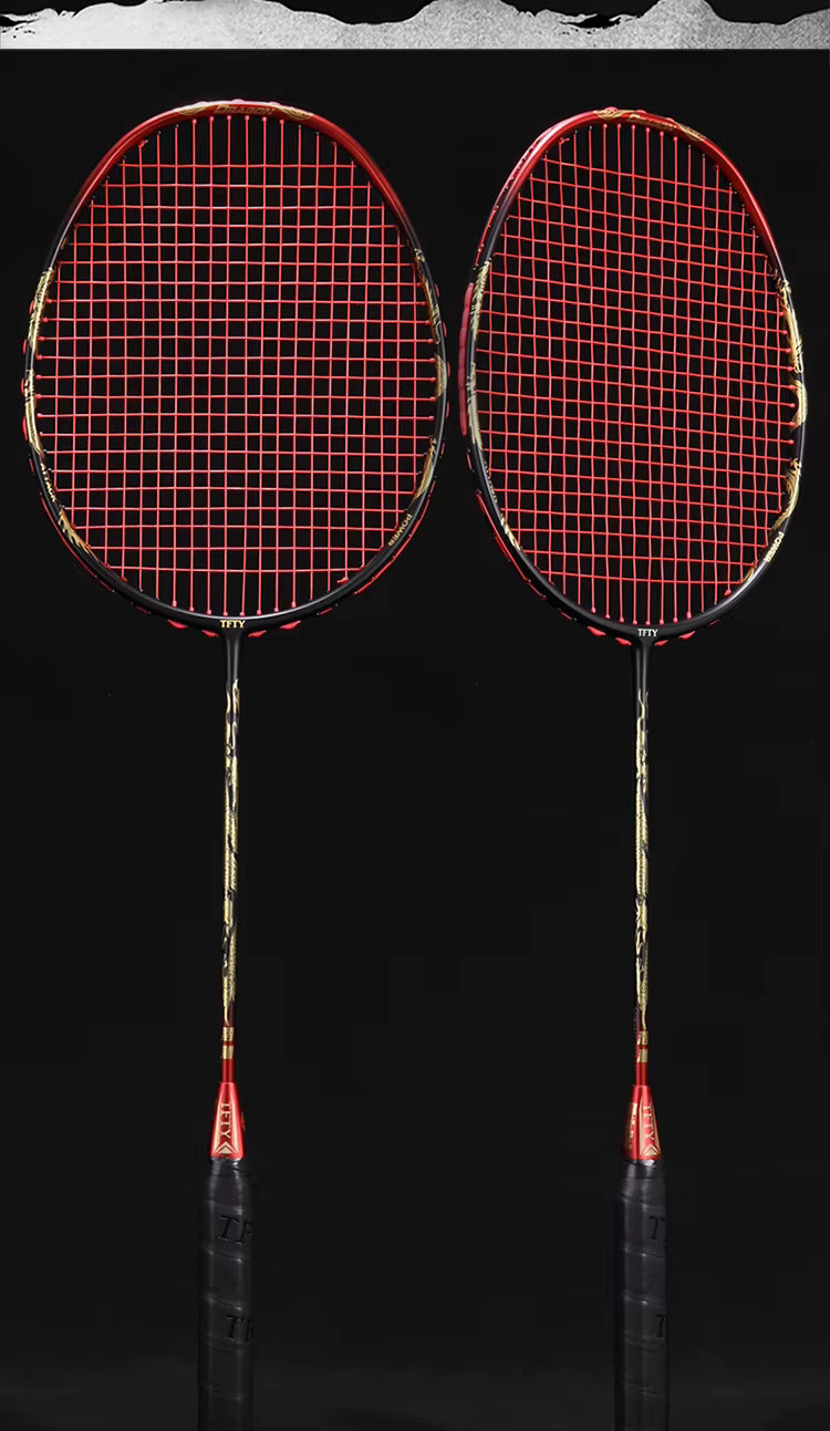 ALP SPORT 1pc QY 4U 100% Full Carbon Fiber Badminton Racket Max 28lbs - ABYSSAL