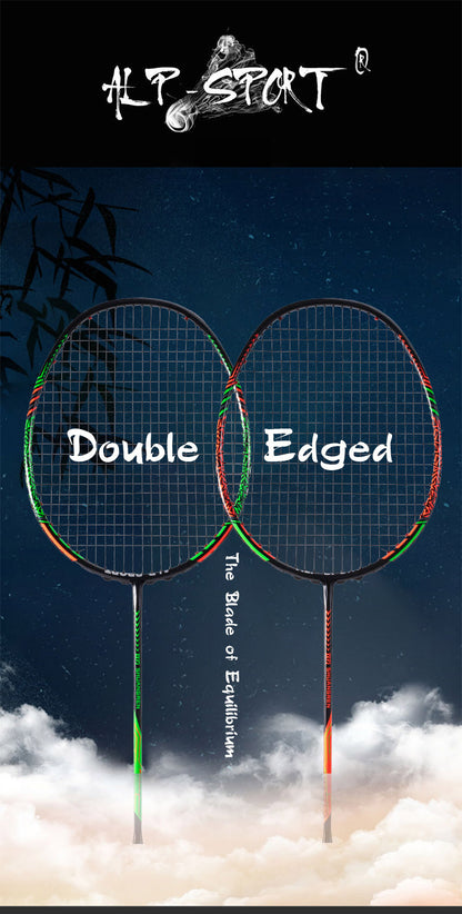 ALP SPORT 1pc SR - ALP SR Double-Edged 100% Full Carbon Fiber Badminton Racket 9U G5 24-35lbs