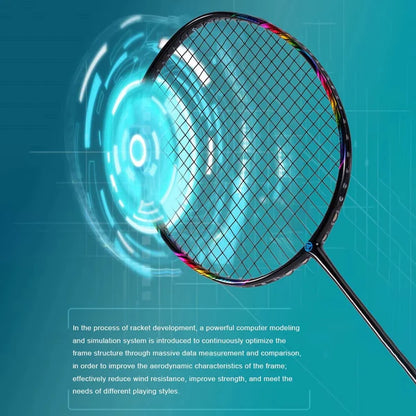 ALP SPORT 1pc - ALP BBQ2.0 8U Super Light Titanium Alloy 100% Full Carbon Fiber Badminton Racket 24-30Lbs