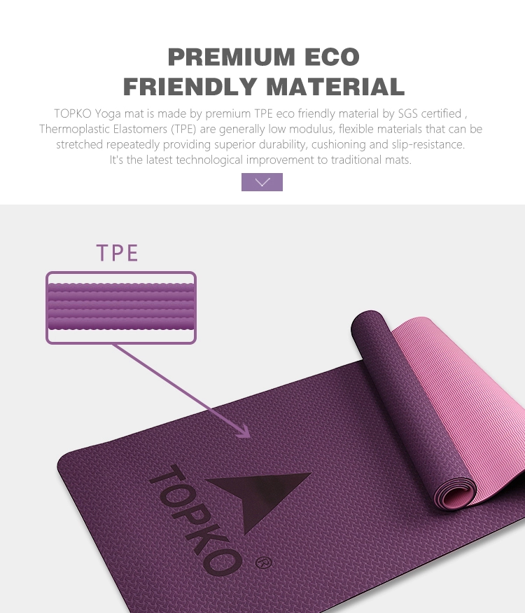 TOPKO Dual Color TPE Yoga Mat