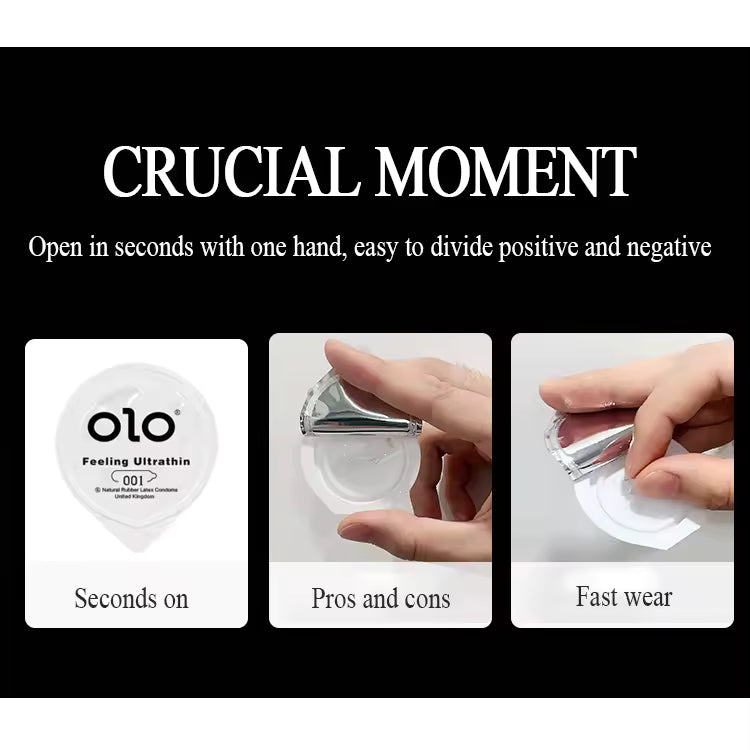 OLO 001 DELAY DRAGON CONDOM (10 PCS) - round packaging