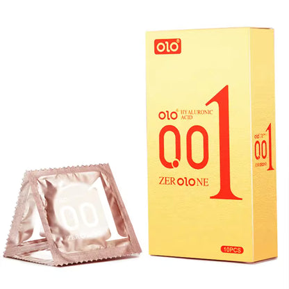 OLO ULTRATHIN 0.01 CONDOMS (10PCS) - square packaging