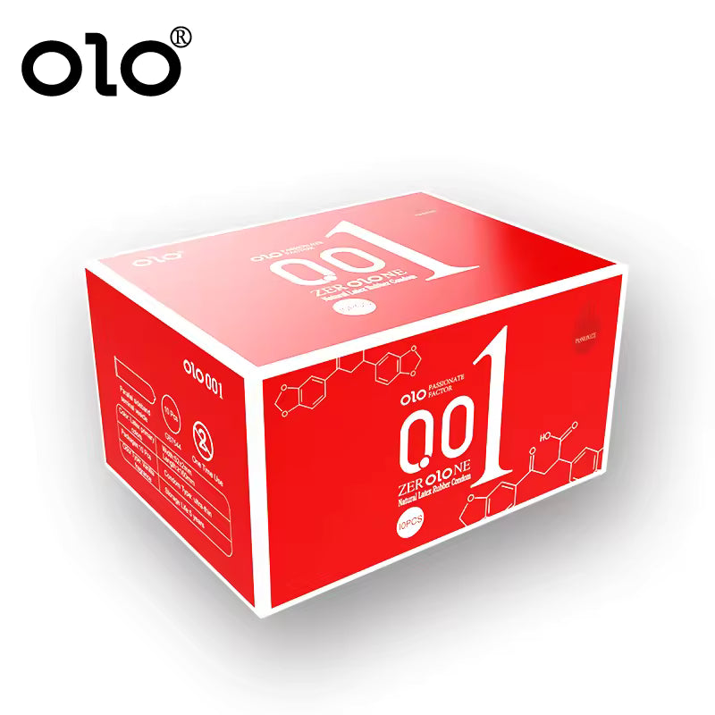 OLO 001 DELAY DRAGON CONDOM (10 PCS) - round packaging