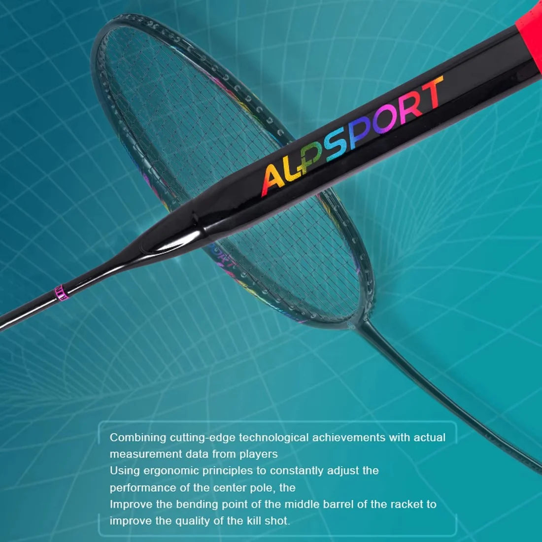 ALP SPORT 1pc - ALP BBQ2.0 8U Super Light Titanium Alloy 100% Full Carbon Fiber Badminton Racket 24-30Lbs