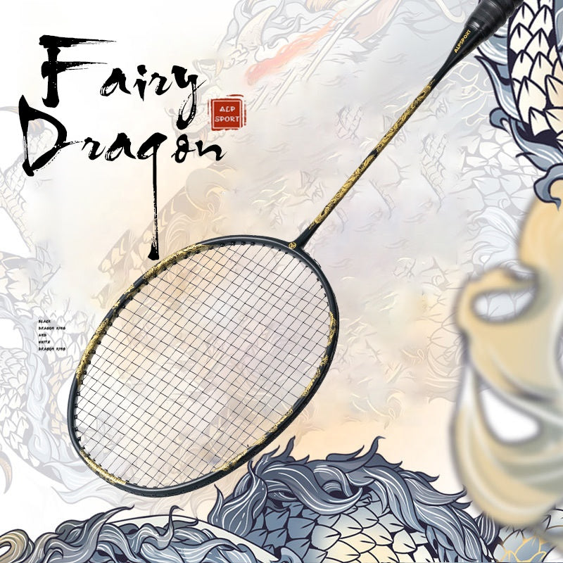 ALP SPORT 1pc FAIRY DRAGON - ALP SL Carbon Fiber Badminton Racket 4U 22-26lbs 85g