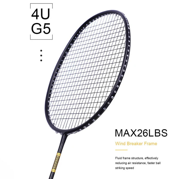 ALP SPORT 1pc - ALP ZJ 4U 100% Carbon Fiber Super Light 28Lbs Professional Badminton Racket