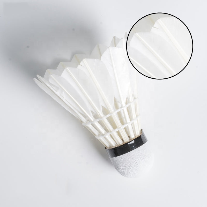 ALP SPORT SY808 - ALP 808 12pcs/Tube Shuttlecocks White Goose Feather 76-77