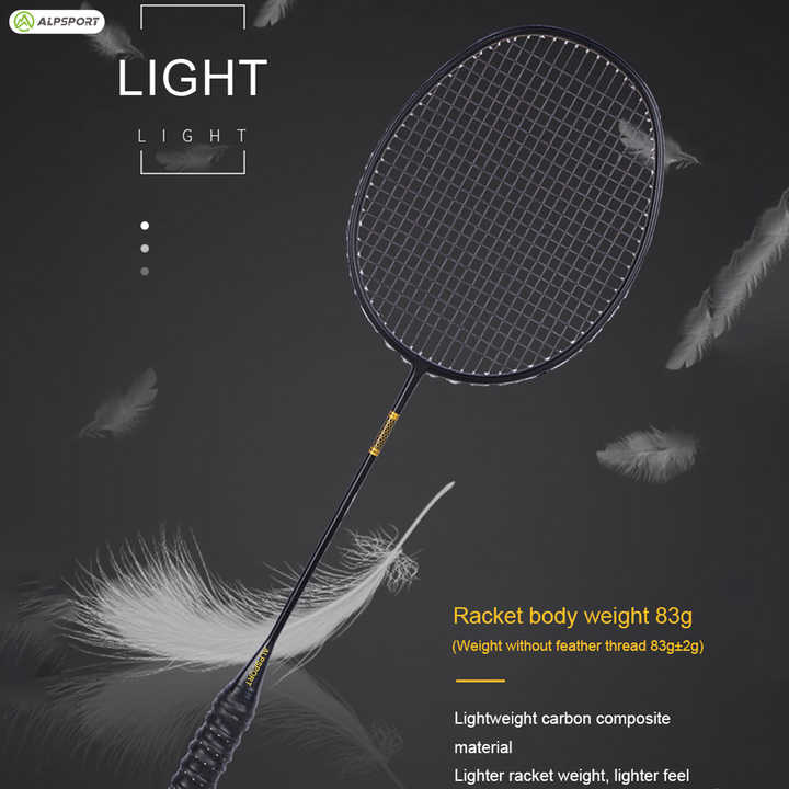 ALP SPORT 1pc - ALP ZJ 4U 100% Carbon Fiber Super Light 28Lbs Professional Badminton Racket