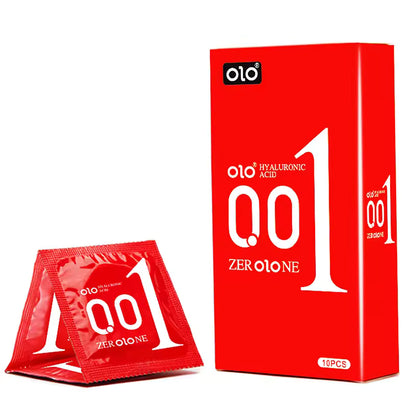 OLO ULTRATHIN 0.01 CONDOMS (10PCS) - square packaging