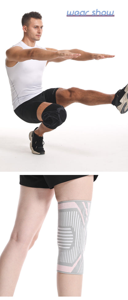 Aolikes 7730 Shock Absorption Knitted Knee Pads - Black