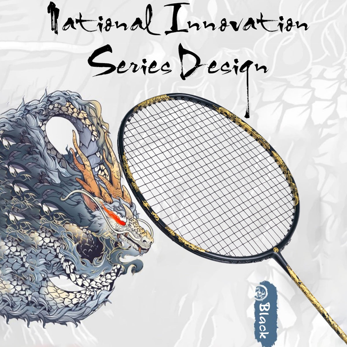 ALP SPORT 1pc FAIRY DRAGON - ALP SL Carbon Fiber Badminton Racket 4U 22-26lbs 85g