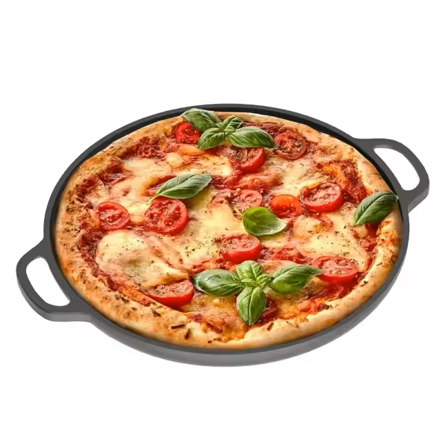 Happiness DUAL HANDLE CAST IRON FRYING PAN - 42cm x 3cm