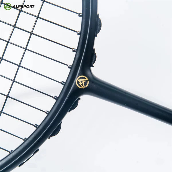 ALP SPORT 1pc BLACK XHP - ALP XHP 6U G4 Carbon Fiber Badminton Racket Flexible & Lightweight With Grips Full Carbon Rackets- Black