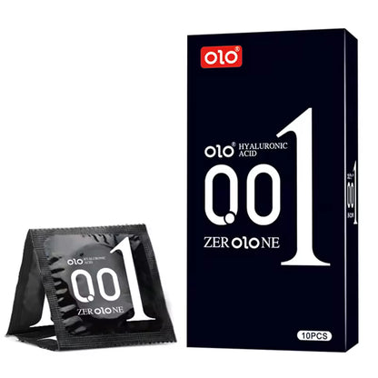 OLO ULTRATHIN 0.01 CONDOMS (10PCS) - square packaging