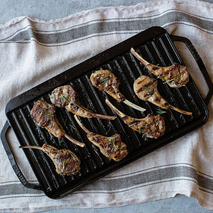 Happiness CAST IRON GRILL PAN Riversible - 51 x 23.1 x 1.5cm