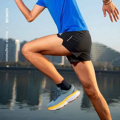 AONIJIE FM5199 Outdoor Male Training Shorts - BLACK