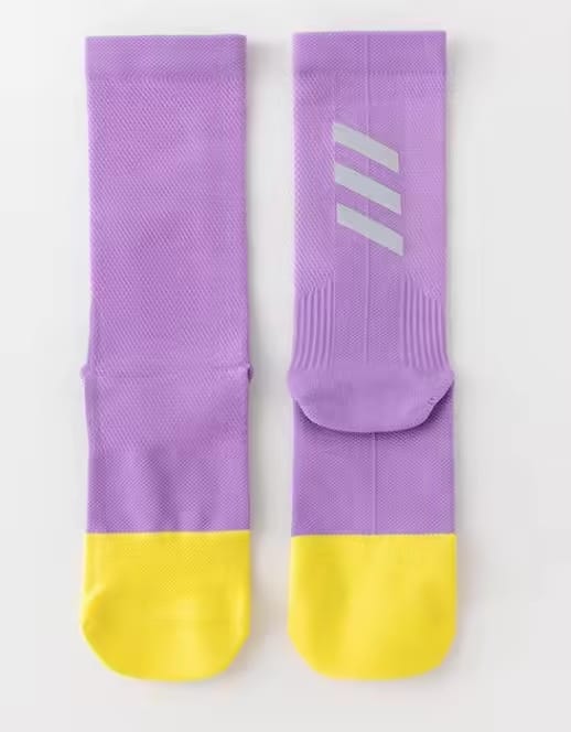 Reflective Breathable SPORTS SOCKS for Cycling Running Non-Slip Mid-Tube Socks