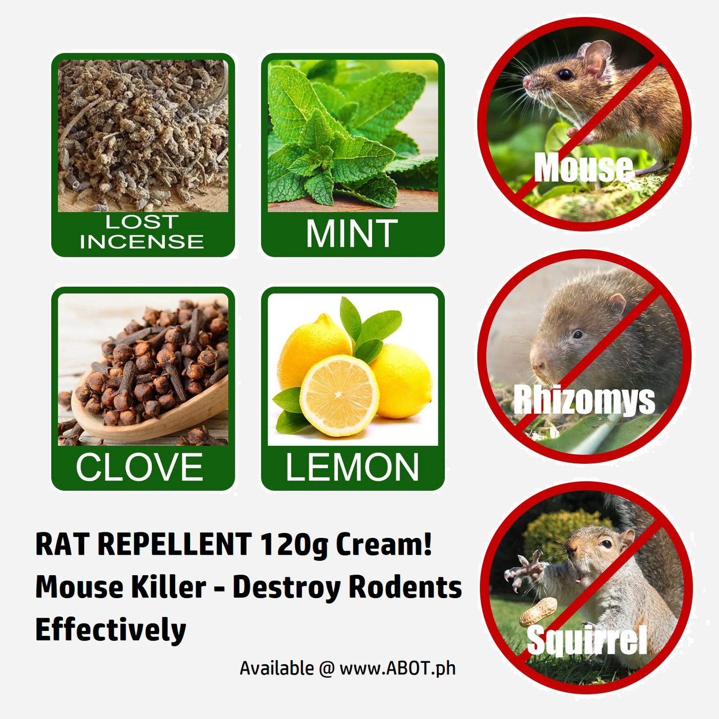 RAT REPELLENT 120g Cream! Mouse Killer - Destroy Rodents Effectively