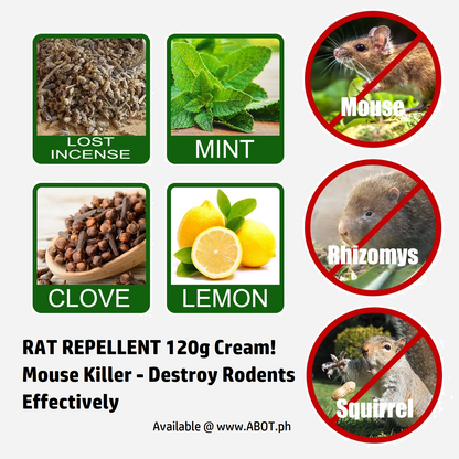 RAT REPELLENT 120g Cream! Mouse Killer - Destroy Rodents Effectively