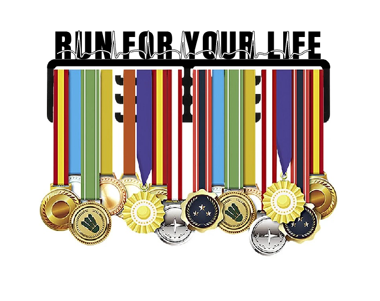 RUN FOR YOUR LIFE Medal Hanger (Metal)
