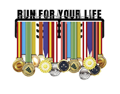 RUN FOR YOUR LIFE Medal Hanger (Metal)
