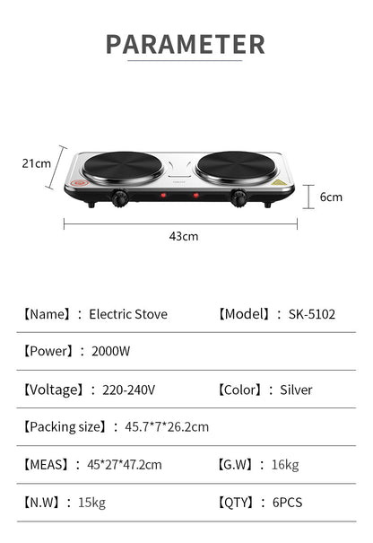 Sokany Double Heating Induction Cooker 2000W