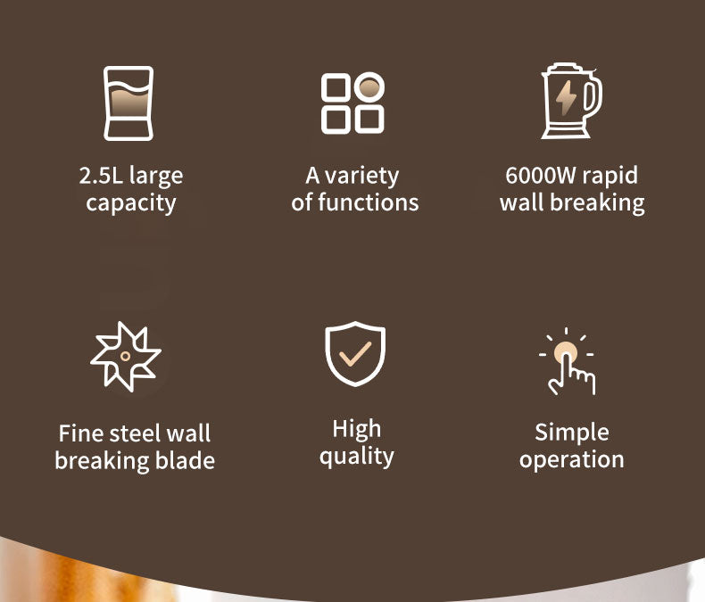 Sokany 2.5L Capacity 9 Speed Adjustable Portable Blender 6000W