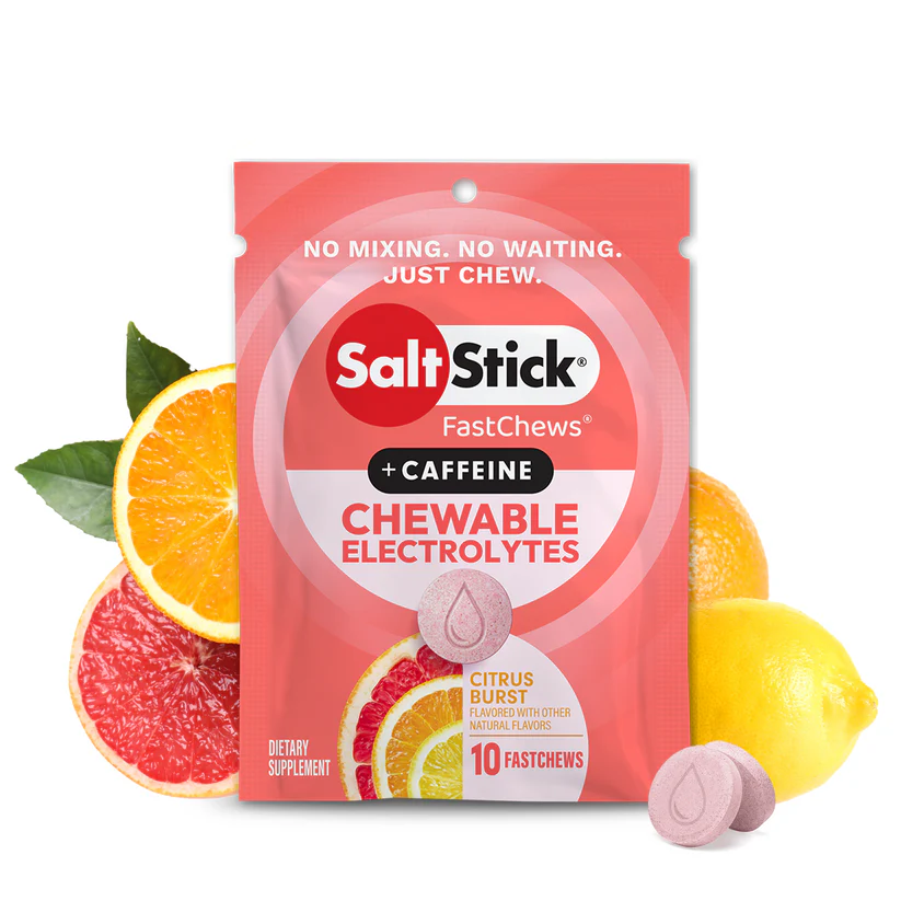 SALTSTICK Electrolyte Fastchews (Packet 10ct) -CITRUS BURST + CAFFEINE