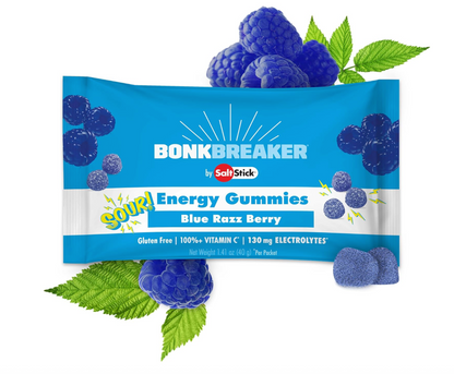 BonkBreaker Electrolytes SOUR BLUE RAZZ BERRY Energy Chews -8ct. Packet