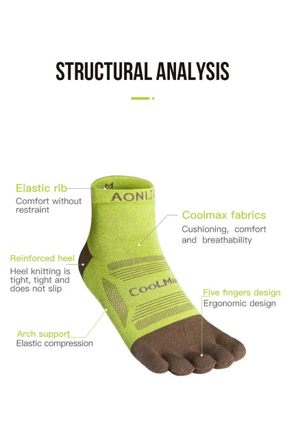 Aonijie SPORTS FIVE FINGER SOCKS Set of 3 PAIRS Model no. E4838