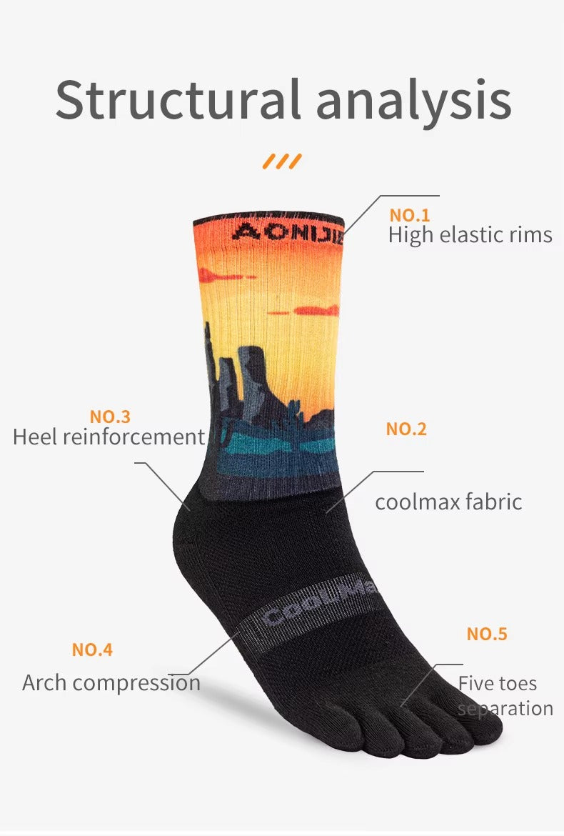 Aonijie Calf Toe Socks Model no. E4843 - DESSERT